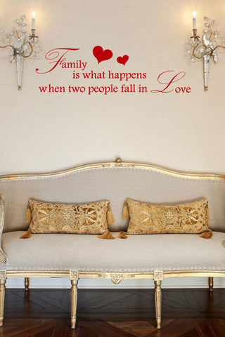 'Family is what happens when...' - Personalised Wall Art