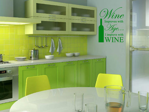 'Wine improves with age... I improve with wine' - Personalised Wall Art