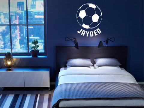 Football Graphic and Name - Personalised Wall Art