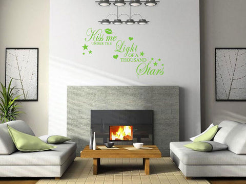 'Kiss me under the light...' - Personalised Wall Art